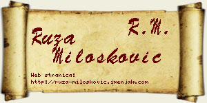 Ruža Milošković vizit kartica